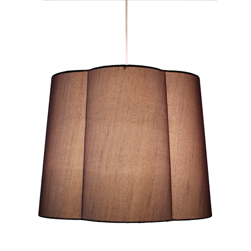 Luminaire suspendu tambour simple à 1 lumière Maryalyce, Gris mousse