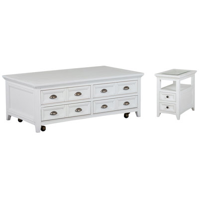 Sarenac Lift Top Storage Cocktail Table With Chairside End Table