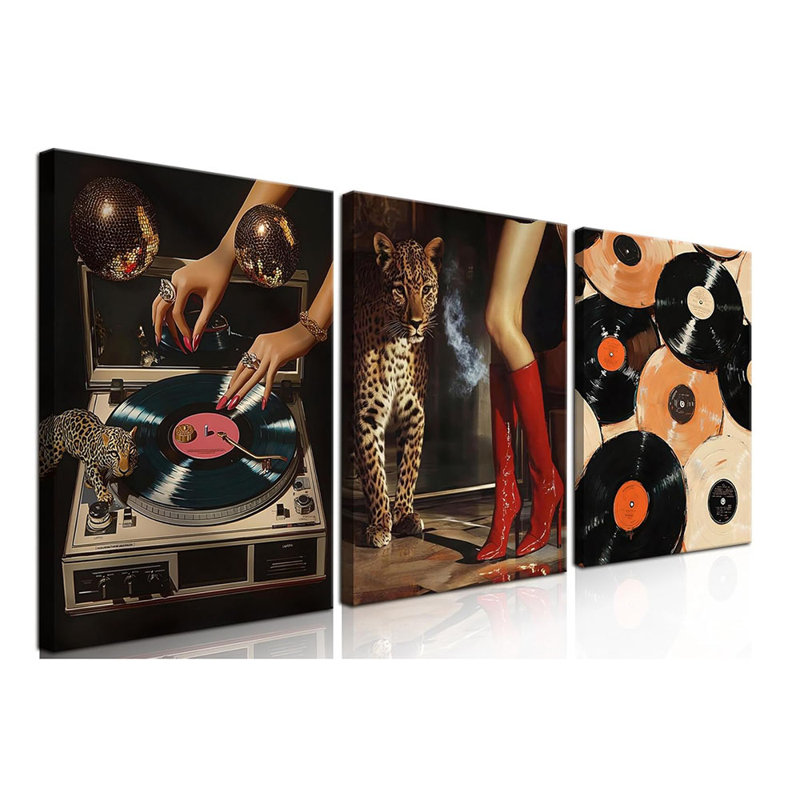 3 Piece Wrapped Canvas Print, 60cm H x 40cm W