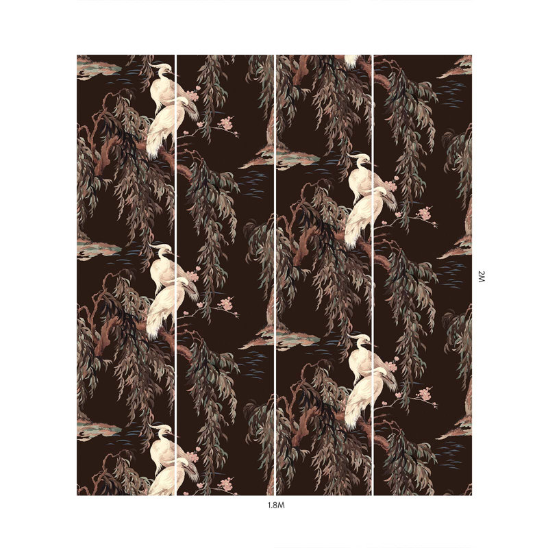 Zeus 9.84' L x 70.87" W Wallpaper Roll, Carob