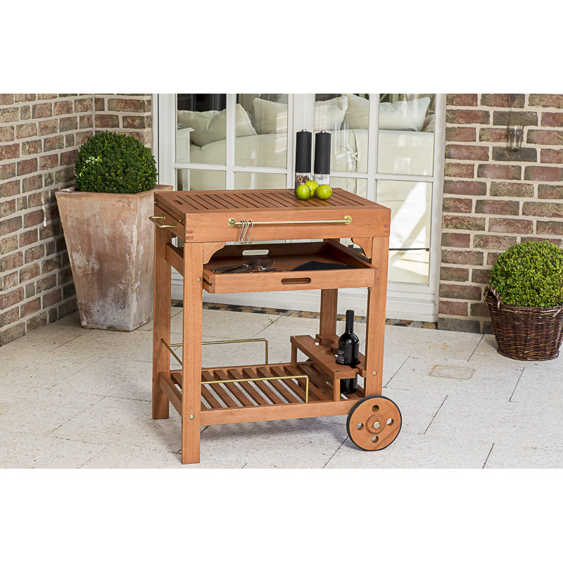 Aaniya Solid Wood Bar Cart