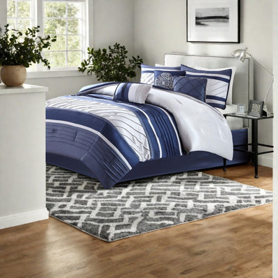 Ensemble de literie de luxe 7 pièces, ensemble de très grand lit en polyester pour la maison