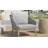 Bowery Acacia Wood Patio Lounge Chair with Cushion and Rope Weave Design Beige-1812454439