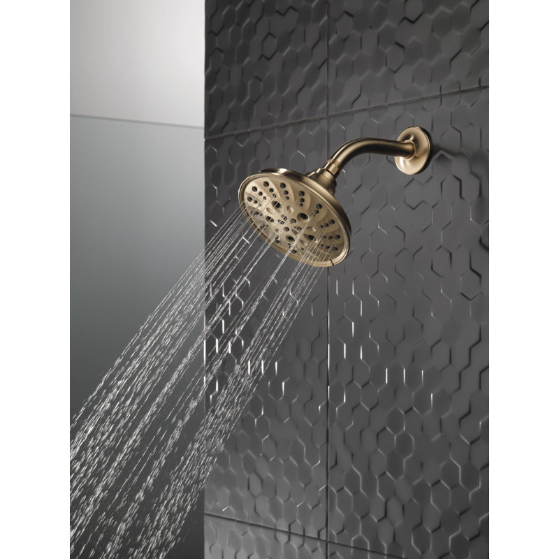Rain Dual Shower Head with H2Okinetic Technology, Champagne Bronze
