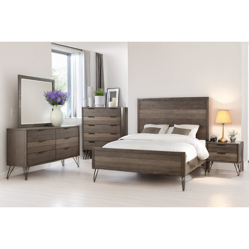Sheila Gray Panel Bedroom Set