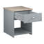 Zack Farmhouse 1 Drawer Bedside Cabinet
