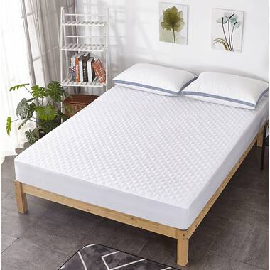 Jml Waterproof Fitted Mattress Protector Queen,Soft Hypoallergenic Quiet Mattress Cover, White