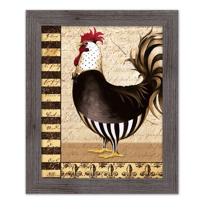 Rooster In Pants, reproduction encadrée, H 20 po x l 16 po x P 0,75 po
