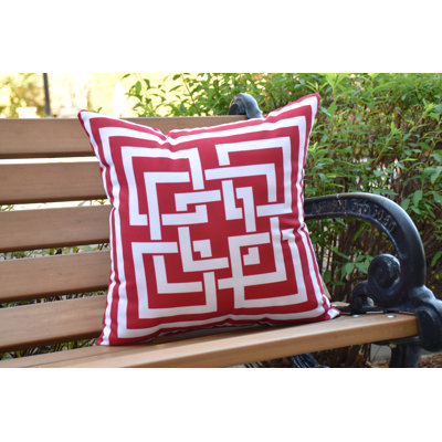 Nantucket Geometric Outdoor Reversible Throw Pillow