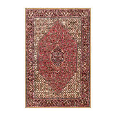Tapis traditionnel rouge / beige