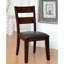 Ensemble de 2 chaises d'appoint rembourrées en similicuir cerisier foncé