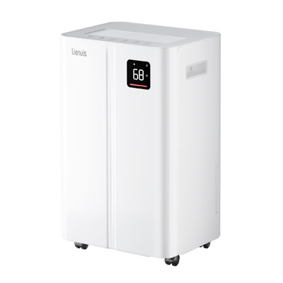 Lienuis 50-pint Dehumidifier For Basements, Up To 4,500 Sq. Ft., Intelligent Humidistat, Continuous Drain, 40db Quiet Operation, 24h Timer, Wheels & Child Lock