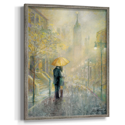 City Romance Framed Print - Solid Wood