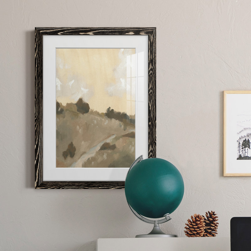 Hillside Walking Path IV - Peinture encadrée, H 31,5 po x l 23,5 po x P 1 po, Cadre noir