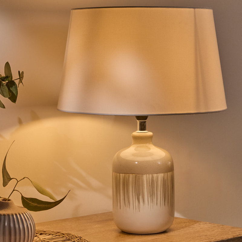 Ceramic Lamp, White, Yes