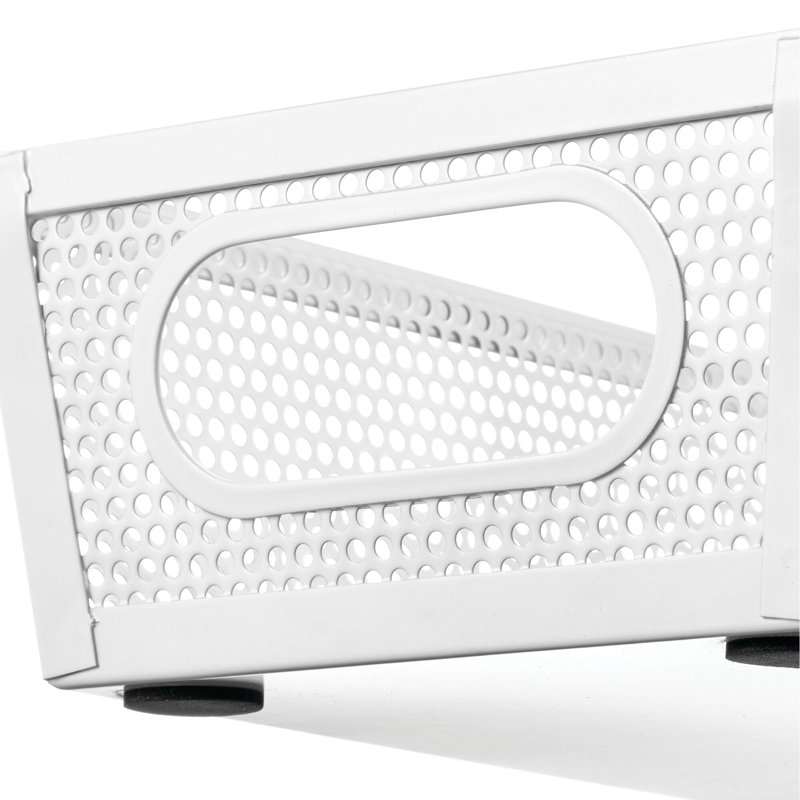 10x6x3 Perforated Bin, Matte White