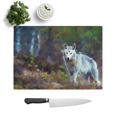 Glass Lone Wolf Chopping Board