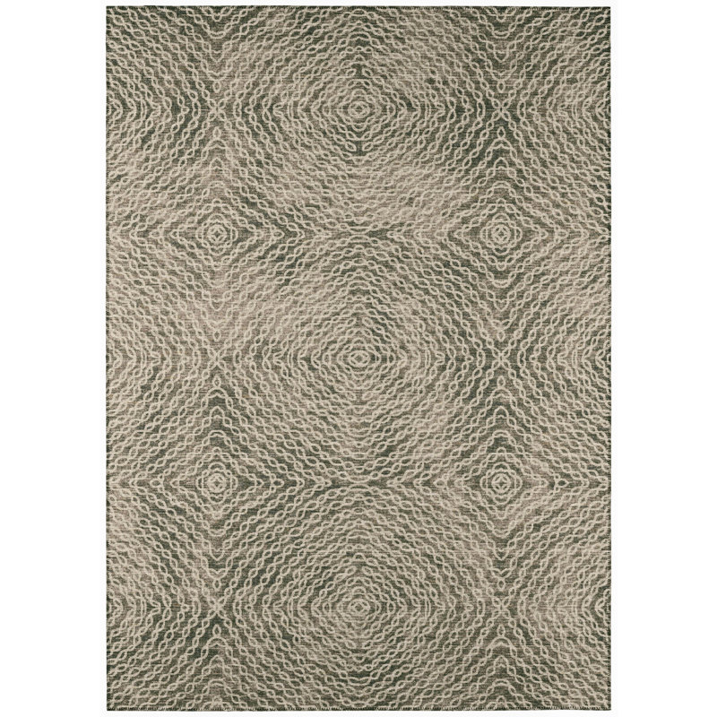 Apollus Chenille Washable Oriental Indoor / Outdoor Rug, Rectangle 10' x 14'