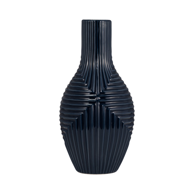 Vase en céramique Amrita Tribal, Tribal, bleu