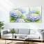 Tableau aquarelle floral d'hortensia sur toile tendue (lot de 3)-868630885