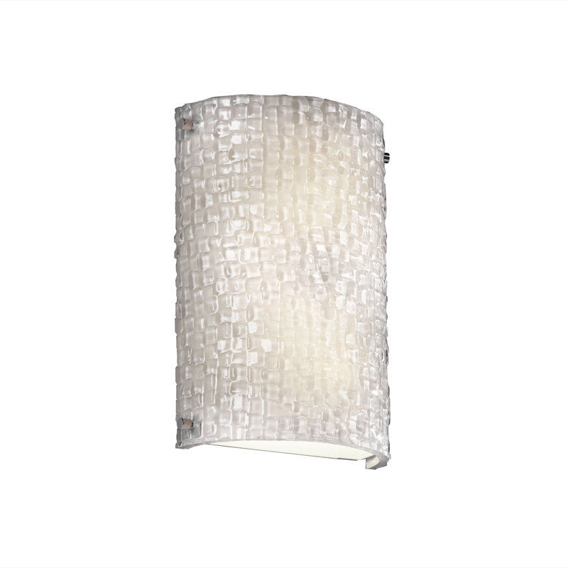 Maez Flush Mounted Sconce, 18W CFL (Not Included), Brushed Nickel, Ribbon Twirl
