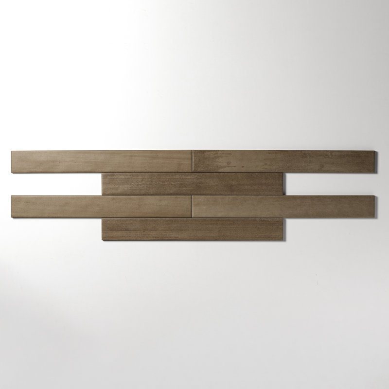 Adobe 2"x16" Sedona Matte Glazed Porcelain Subway Wall and Floor Tile, Sedona Matte