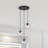 Neva 3-Light Transitional Globe Chandelier for Entryways with 7 in. Clear Iridescent Glass Shades-808494030