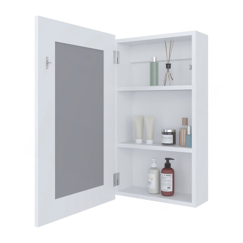 Parks Medicine Cabinet With Included Mirror, White