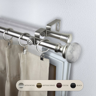 Steel Adjustable Double Curtain Rod