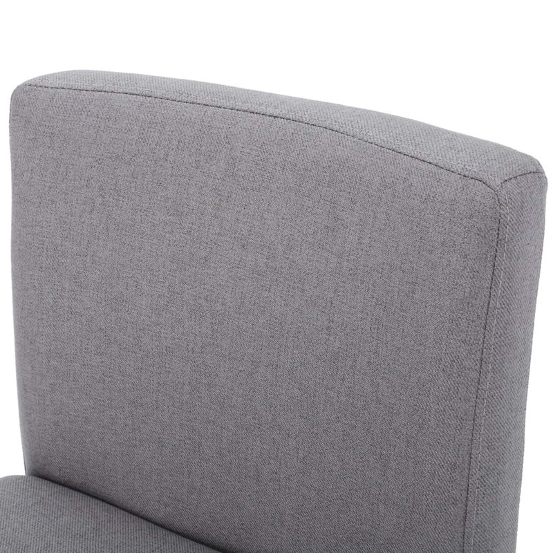 Upholstered Counter Stool With Solid Wood Frame,Set Of 2, Gray