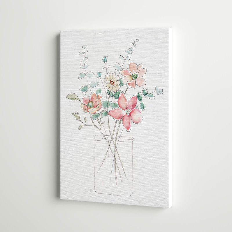 " Whimsical Wildflowers I ", 18" H x 12" W x 1" D