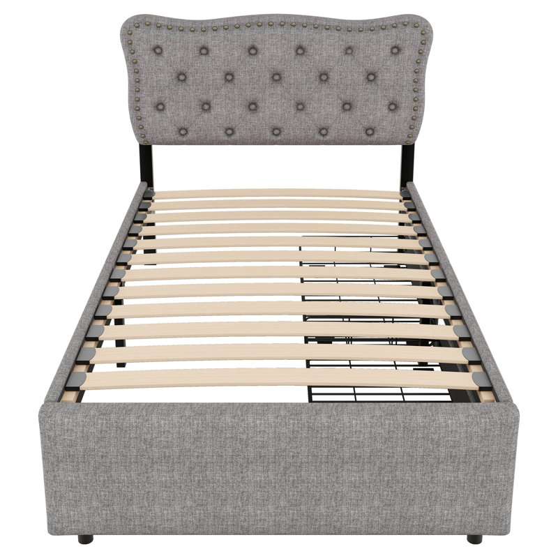 Caroyln Upholstered Storage Bed, Grey