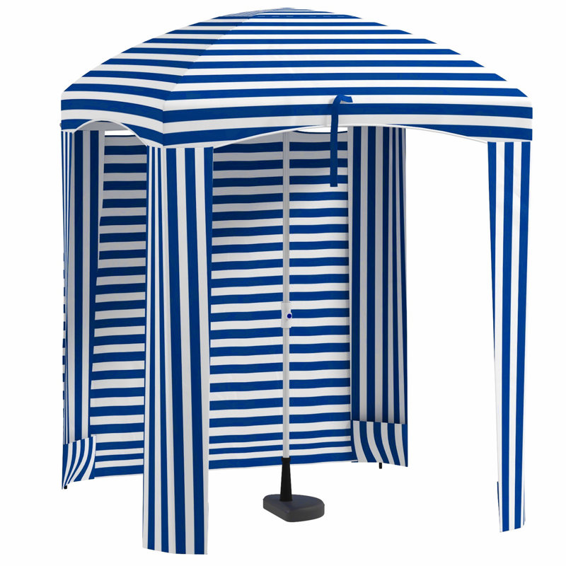 Parasol portable avec options polyvalentes pour une protection ultime contre le soleil (sans base), Bleu / noir