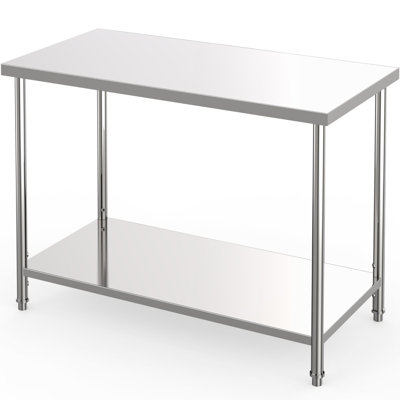 Stainless Steel Work Table 60x24 Inches - Heavy Duty Stainless Steel Food Prep Table for Kitchen, Restaurant and Grill