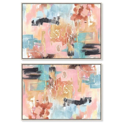 Abstrait abstrait éclaboussures d'art contemporain sur toile par Art Remedy
