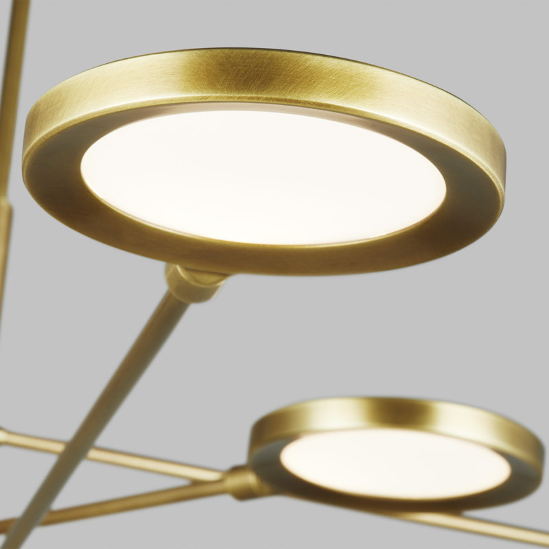 Spectica 8 Chandelier, Plated Brass