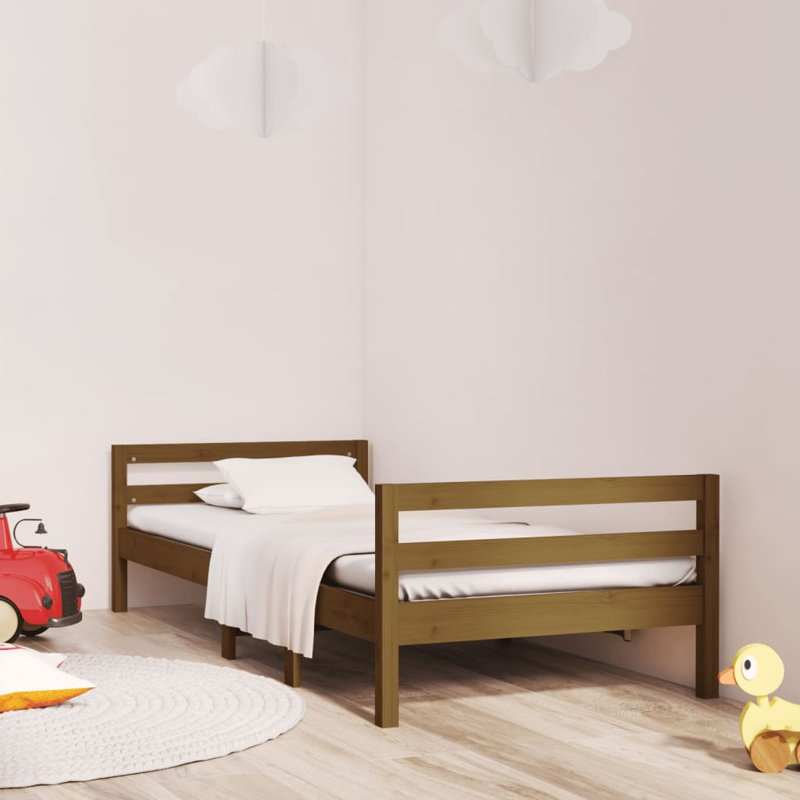 Leyte Solid Wood Bed, Honey Brown, Small Single (2'6)