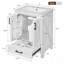 24-inch Bathroom Vanity with Single Sink, Solid Wood Frame + MDF, 2 Soft-Close Doors, 1 Divided Drawer, Dual Storage Shelves, Ample Storage Space-1711585675