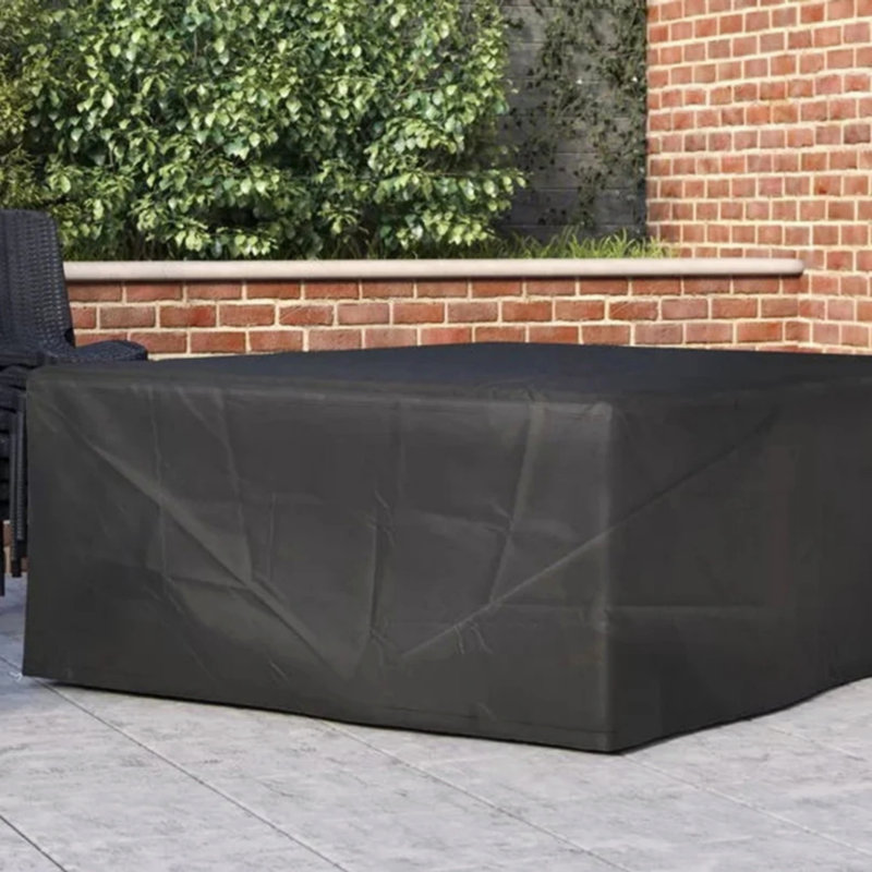 Black Waterproof Outdoor Furniture Cover – 203*77*40Cm With PVC Coating & Sealed Seams