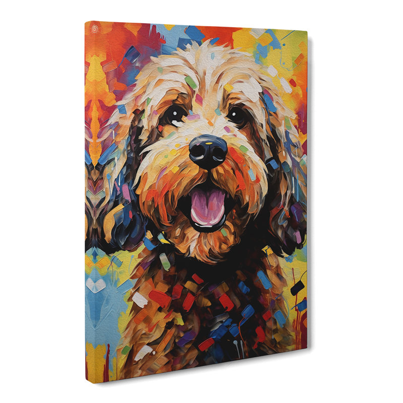 Cockapoo Expressionism - Wrapped Canvas Print, 60cm H x 40cm W x 3cm D
