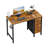 Computer Desk with 4 Drawers, Fabric Drawers Writing Desk-123648424-123648425