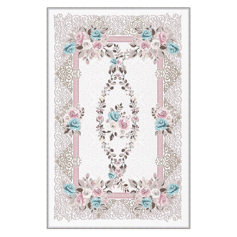 Elegant Hall Carpet, 100% Polyester, 650 g/m², Pile Height: 0.3 Inches | Antibacterial, Non-Slip PVC Dot Underside | Machine Washable, 3D Digital Printing, Ideal for Modern Living Spaces