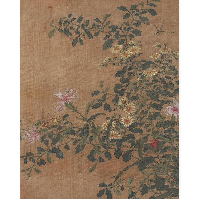 Bordure florale pelez et collez, L 120 po x l 96 po