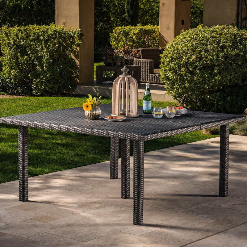 Table d'extérieur carrée 64 po, Gris
