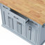 Grand îlot de cuisine de 54 pouces avec abattant en bois d'hévéa, chariot de cuisine à roulettes en relief sur 4 roues avec 4 portes et 3 tiroirs, îlot de cuisine avec rangement pour la cuisine, la salle à manger-1013845356
