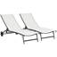 Chaise longue d'extérieur 2 pièces Outsunny
