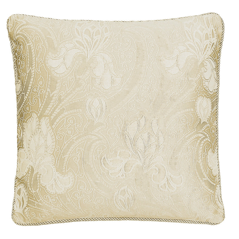 Floral Square Boudoir / Breakfast Cushion, Gold