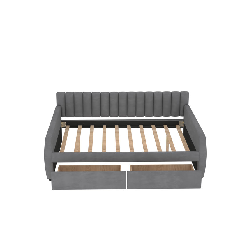 Kids Twin with Drawers, Gray