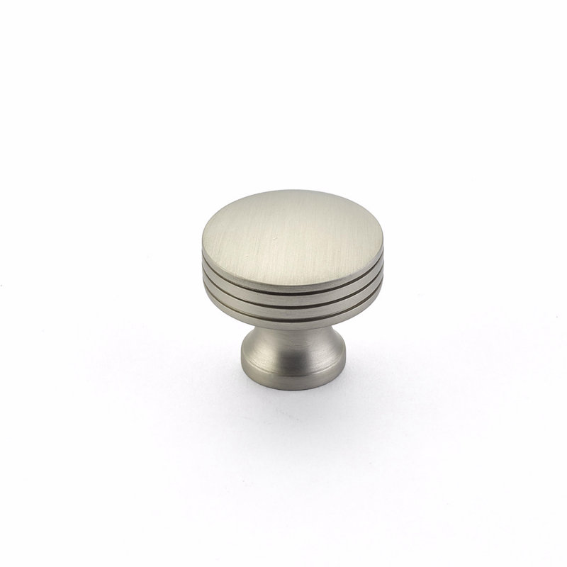 Cosmas 25 Pack 6542SN Satin Nickel Round Cabinet Hardware Knob With Backplate - 1-1/4" Diameter - Cabinet And Furniture Knobs