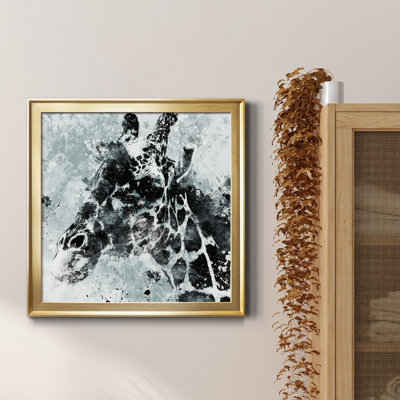 Girafe - cadre photo, impression sur toile